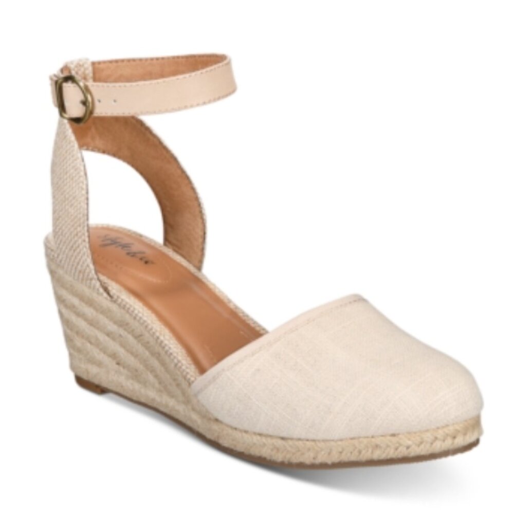 Style & Co Mailena Womens Espadrille Wedge Sandal Canvas Size 8.5 Wide